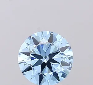 0.98ct ROUND Fancy Vivid Blue VVS2 Coloured Lab diamond