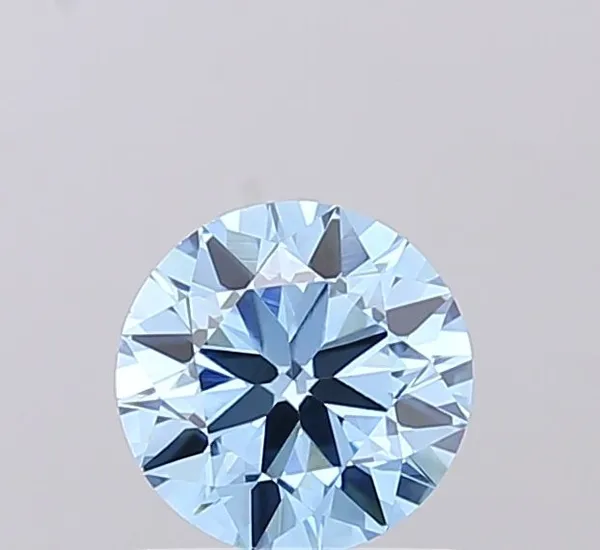 0.98ct ROUND Fancy Vivid Blue VVS2 Coloured Lab diamond