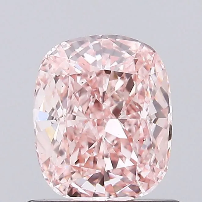 0.84ct CUSHION Fancy Intense Pink VS2 Coloured Lab diamond