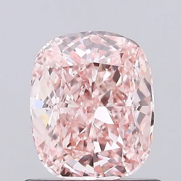 0.84ct CUSHION Fancy Intense Pink VS2 Coloured Lab diamond