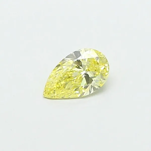 0.64ct PEAR Fancy Intense Yellow SI1 Coloured Lab diamond
