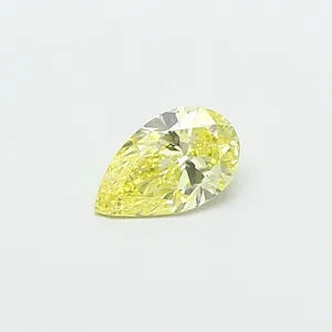 0.64ct PEAR Fancy Intense Yellow SI1 Coloured Lab diamond