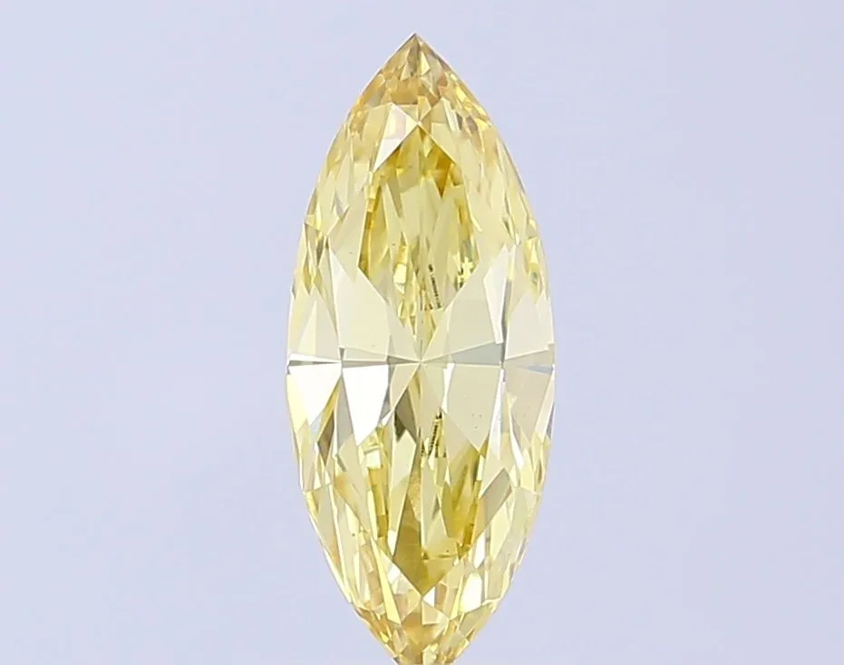 1.55ct MARQUISE Fancy Yellow VS1 Coloured Lab diamond