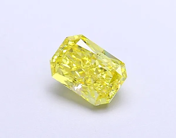1.03ct RADIANT Fancy Vivid Yellow VVS2 Coloured Lab diamond