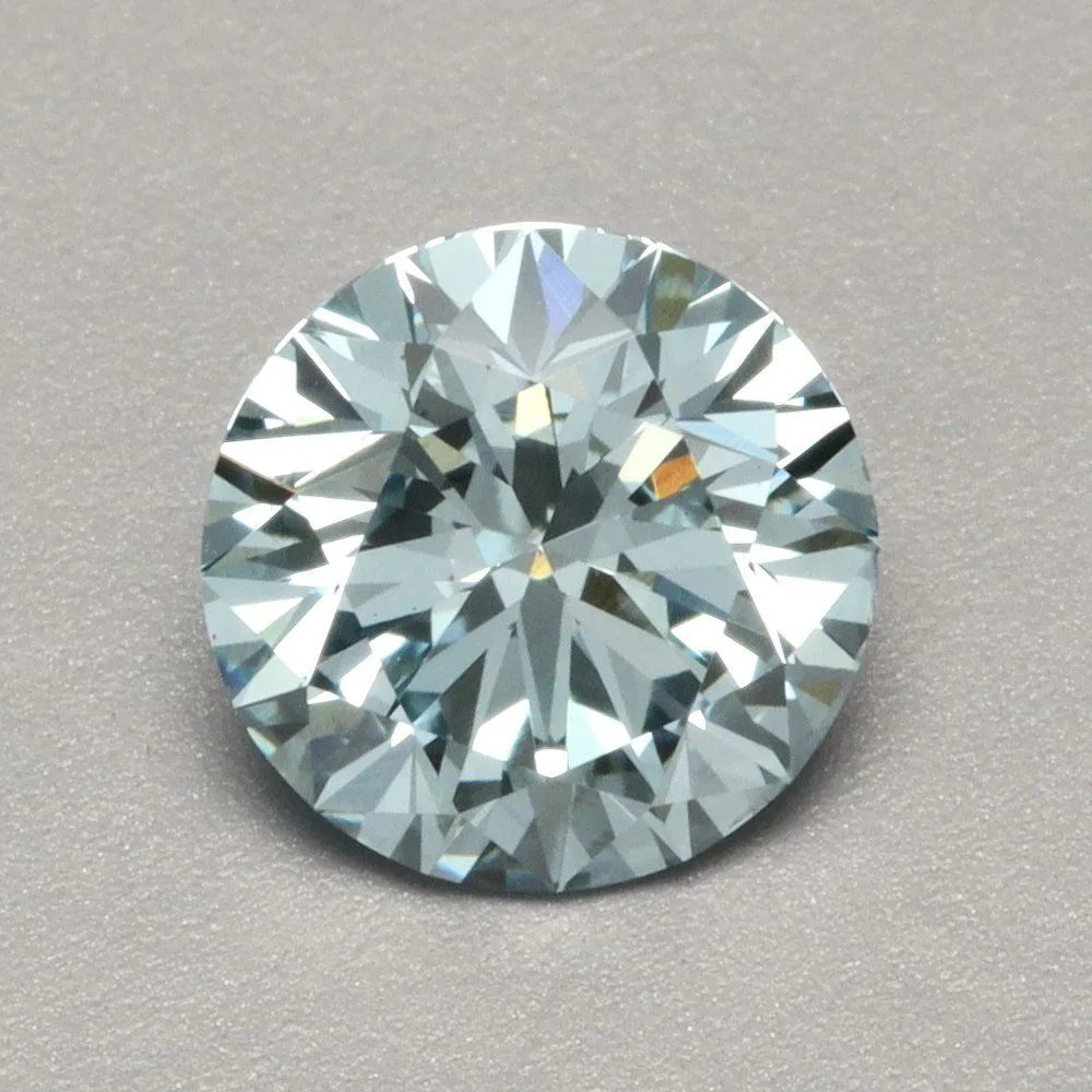 1.01ct ROUND Fancy Vivid Blue SI1 Coloured Lab diamond