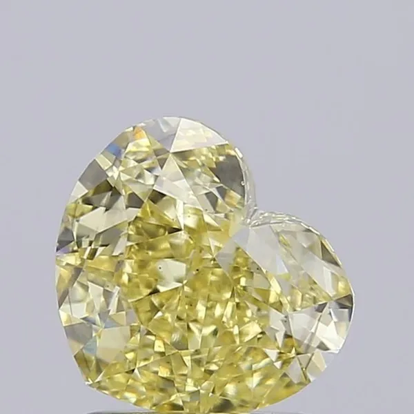 1.5ct HEART Fancy Intense Yellow VS2 Coloured Lab diamond