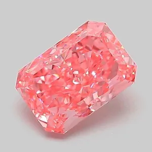 1.1ct RADIANT Fancy Vivid Pink VVS2 Coloured Lab diamond
