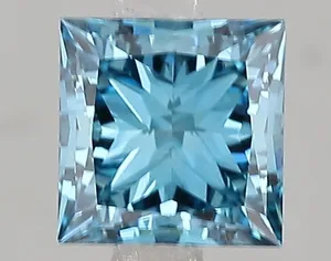1.61ct PRINCESS Fancy Vivid Blue VS1 Coloured Lab diamond