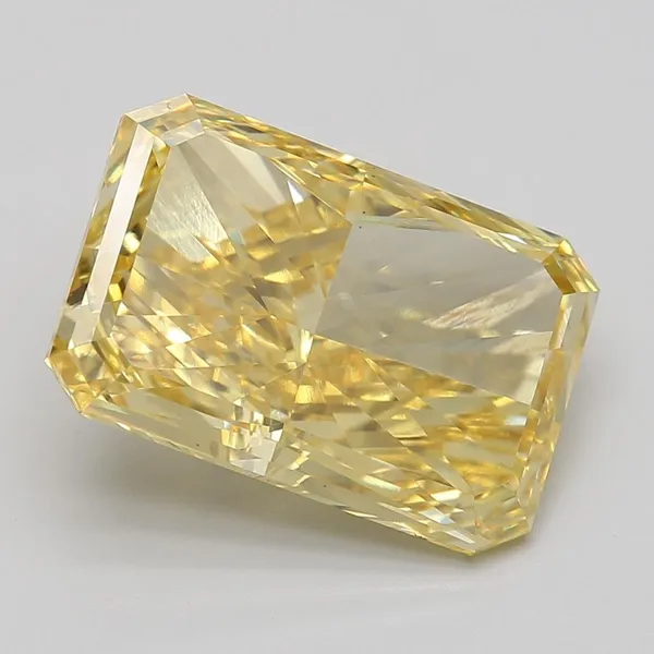 0.86ct OVAL Fancy Vivid Yellow VS1 Coloured Lab diamond