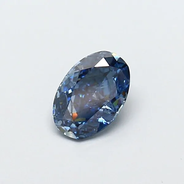 0.75ct OVAL Fancy Vivid Blue IF Coloured Lab diamond