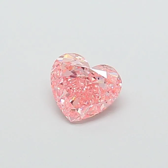 0.96ct HEART Fancy Vivid Pink VS1 Coloured Lab diamond
