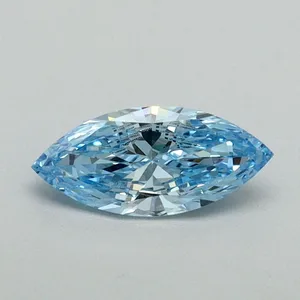 0.5ct MARQUISE Fancy Vivid Blue VS1 Coloured Lab diamond