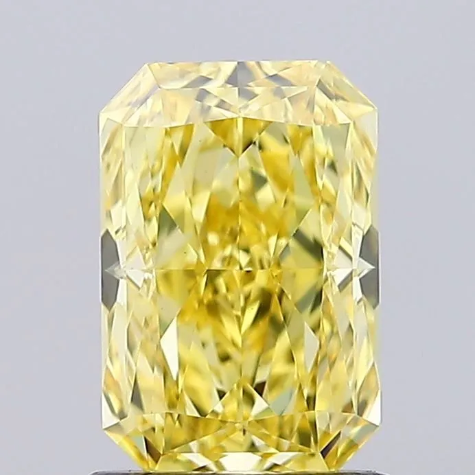 1.30ct RADIANT Fancy Vivid Yellow VS1 Coloured Lab diamond
