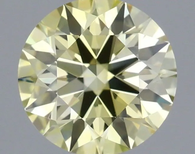 0.53ct ROUND Fancy Yellow VVS2 Coloured Lab diamond