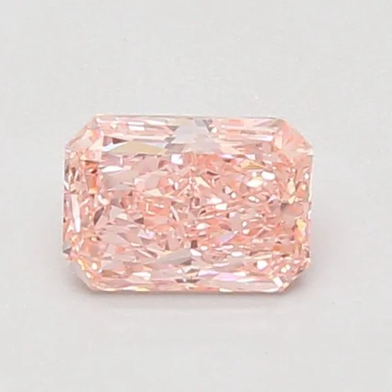0.76ct RADIANT Fancy Vivid Pink VS1 Coloured Lab diamond