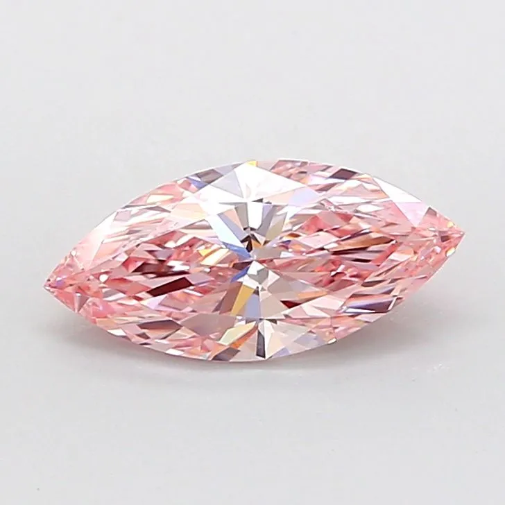 1.38ct MARQUISE Fancy Vivid Pink VVS2 Coloured Lab diamond