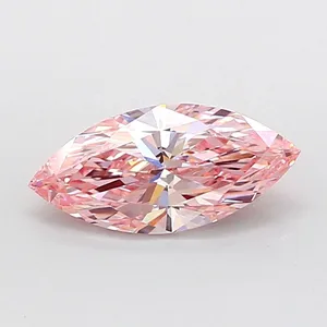 1.38ct MARQUISE Fancy Vivid Pink VVS2 Coloured Lab diamond