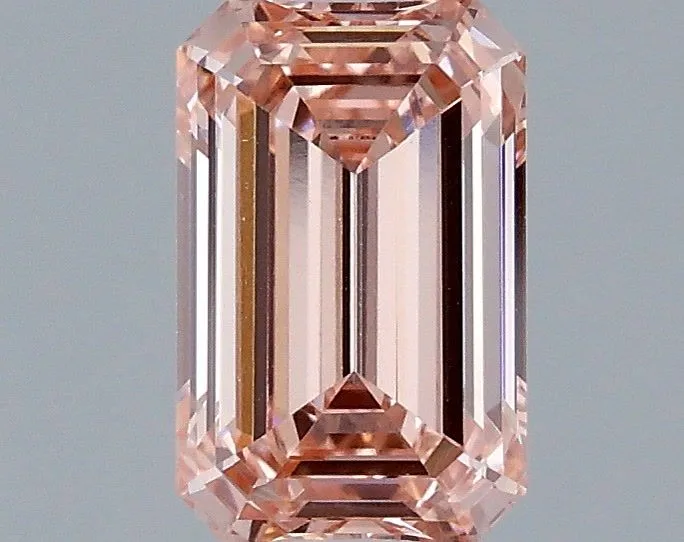 1.05ct EMERALD Fancy Intense Pink VS1 Coloured Lab diamond