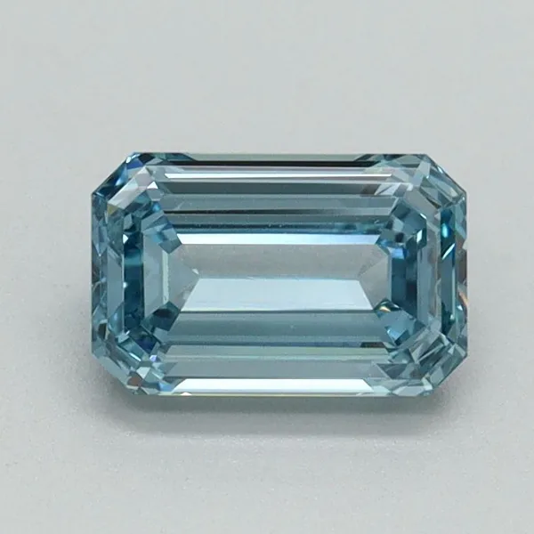 1ct EMERALD Fancy Intense Blue VS1 Coloured Lab diamond