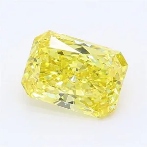 1.09ct RADIANT Fancy Vivid Yellow VS1 Coloured Lab diamond