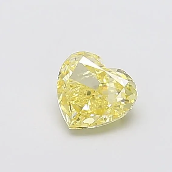 0.74ct HEART Fancy Yellow VS1 Coloured Lab diamond