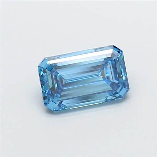 1.31ct EMERALD Fancy Vivid Blue VS1 Coloured Lab diamond
