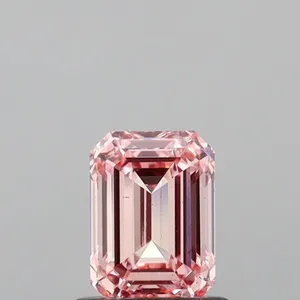 0.91ct EMERALD Fancy Vivid Pink VS2 Coloured Lab diamond