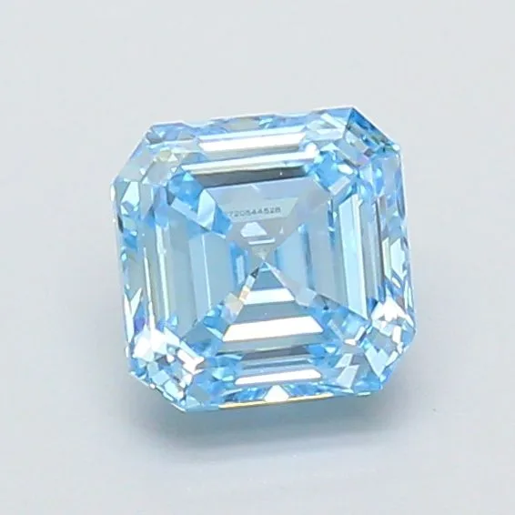 1.03ct EMERALD Fancy Vivid Blue VS2 Coloured Lab diamond