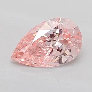 0.51ct PEAR Fancy Vivid Pink VVS2 Coloured Lab diamond