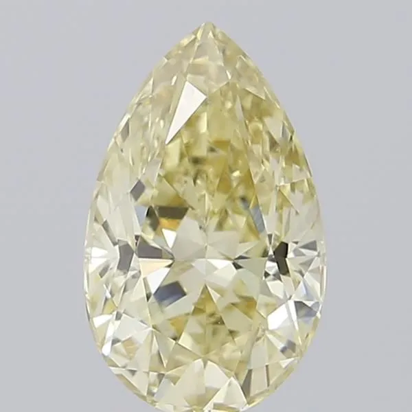 0.82ct PEAR Fancy Light Yellow VS1 Coloured Lab diamond
