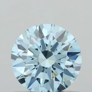 0.59ct ROUND Fancy Vivid Blue VVS2 Coloured Lab diamond