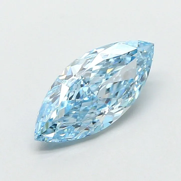 1.09ct MARQUISE Fancy Vivid Blue VS1 Coloured Lab diamond