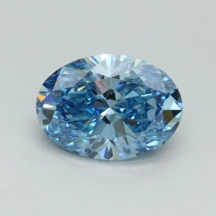 0.52ct OVAL Fancy Vivid Blue VVS2 Coloured Lab diamond