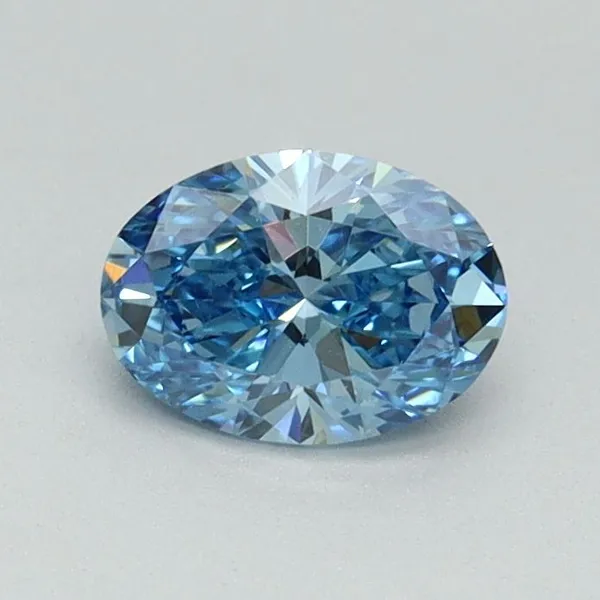 0.52ct OVAL Fancy Vivid Blue VVS2 Coloured Lab diamond