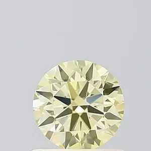 0.53ct ROUND Fancy Intense Yellow VVS1 Coloured Lab diamond