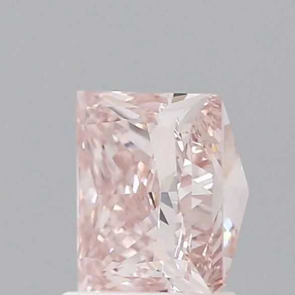 1.9ct PRINCESS Fancy Brownish Pink VS1 Coloured Lab diamond