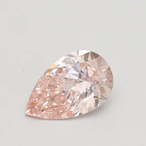 0.52ct PEAR Fancy Light Pink VS2 Coloured Lab diamond