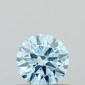 0.49ct ROUND Fancy Vivid Blue VVS1 Coloured Lab diamond
