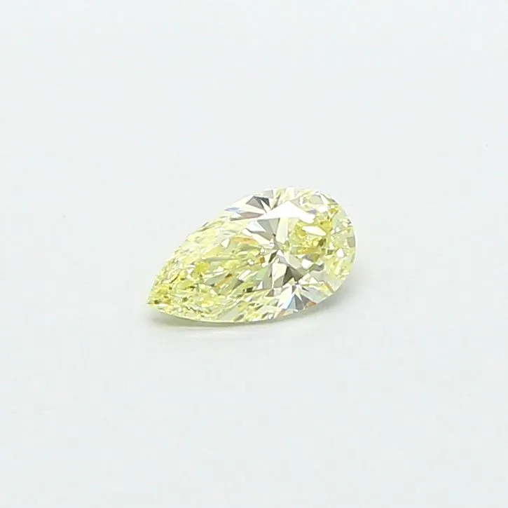 0.41ct PEAR Fancy Light Yellow VVS2 Coloured Lab diamond
