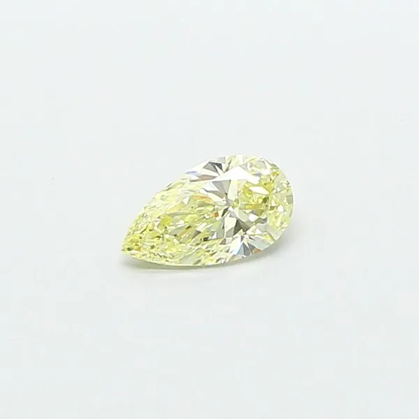 0.41ct PEAR Fancy Light Yellow VVS2 Coloured Lab diamond