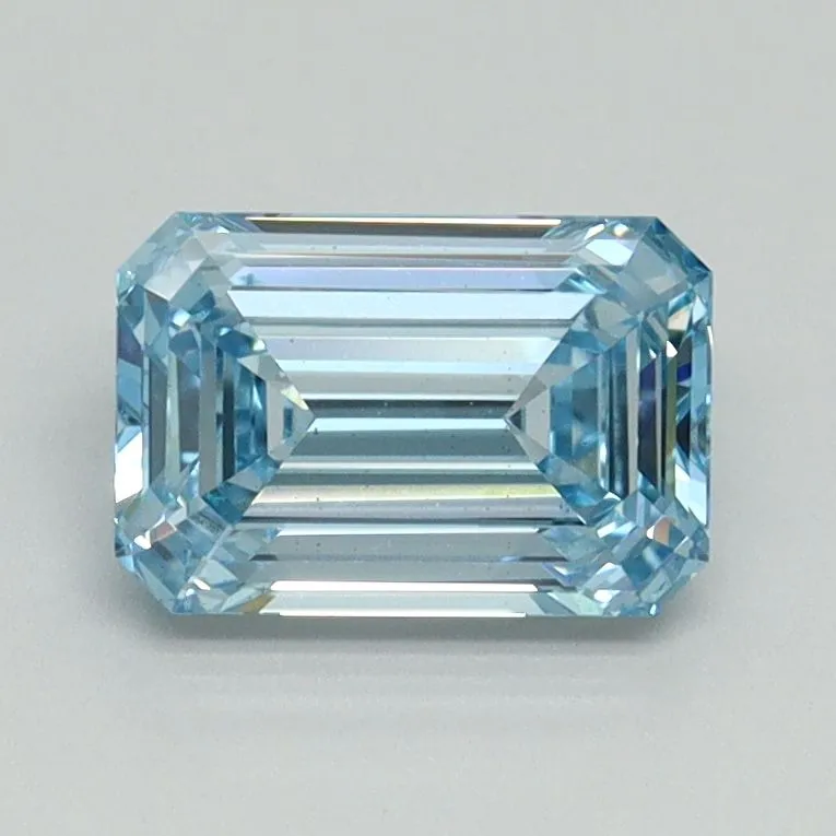 1.13ct EMERALD Fancy Intense Blue VS1 Coloured Lab diamond