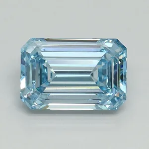 1.13ct EMERALD Fancy Intense Blue VS1 Coloured Lab diamond