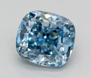 1.02ct CUSHION Fancy Vivid Blue VVS1 Coloured Lab diamond