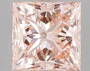 3.5ct PRINCESS Fancy Vivid Pink VS1 Coloured Lab diamond