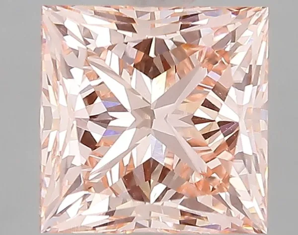 3.5ct PRINCESS Fancy Vivid Pink VS1 Coloured Lab diamond