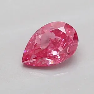 0.57ct PEAR Fancy Vivid Pink VS1 Coloured Lab diamond