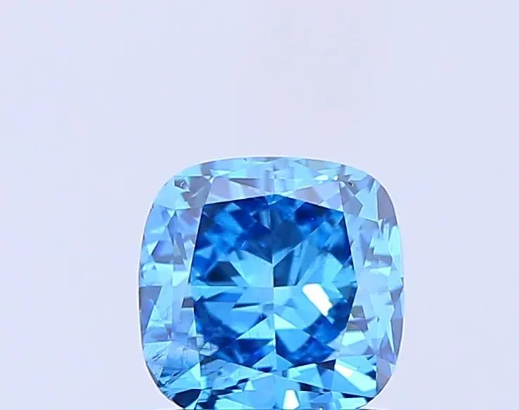 1.01ct CUSHION Fancy Vivid Blue SI1 Coloured Lab diamond