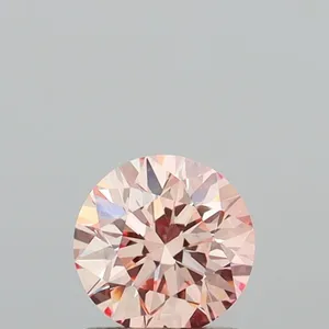 0.97ct ROUND Fancy Intense Pink VS1 Coloured Lab diamond