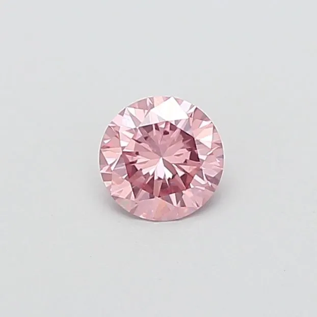 0.43ct ROUND Fancy Vivid Pink VVS2 Coloured Lab diamond