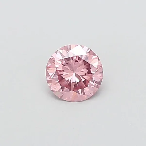 0.43ct ROUND Fancy Vivid Pink VVS2 Coloured Lab diamond